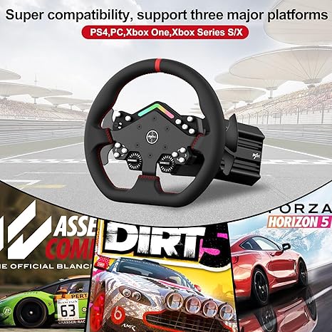 PXN V12 Lite Steering Wheel for PC, Xbox One, Xbox Series X/S, PS4