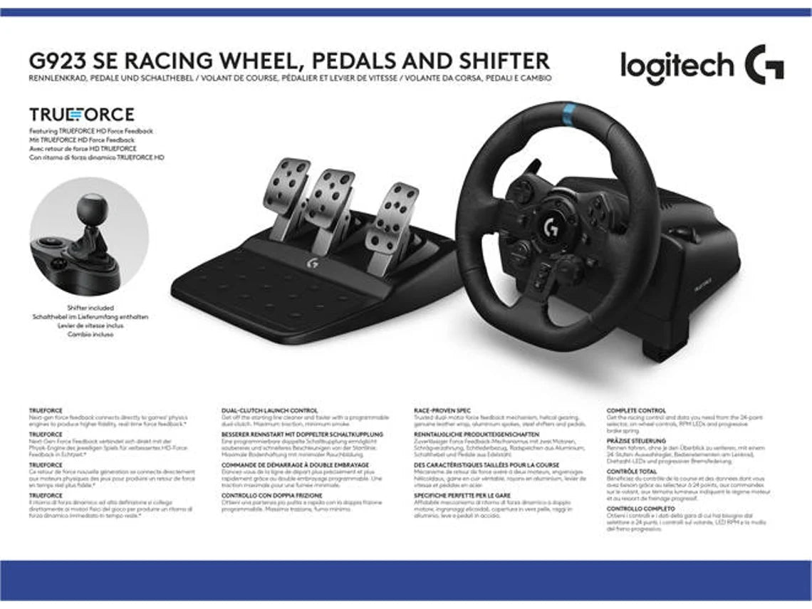 Logitech G923 Steering Wheel for PS5, PS4, PS3 and PC