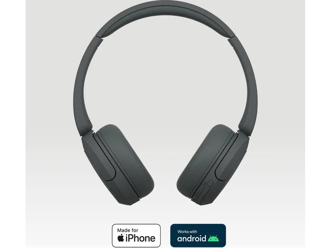 SONY WH CH520 Bluetooth Headphones (On Ear - Microphone - Black)