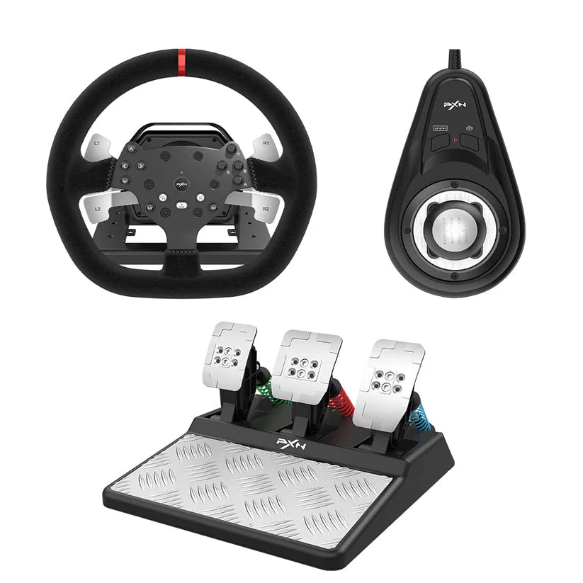 PXN V10 Force Feedback Steering Wheel for PC, Xbox One, Xbox Series X/S, PS4