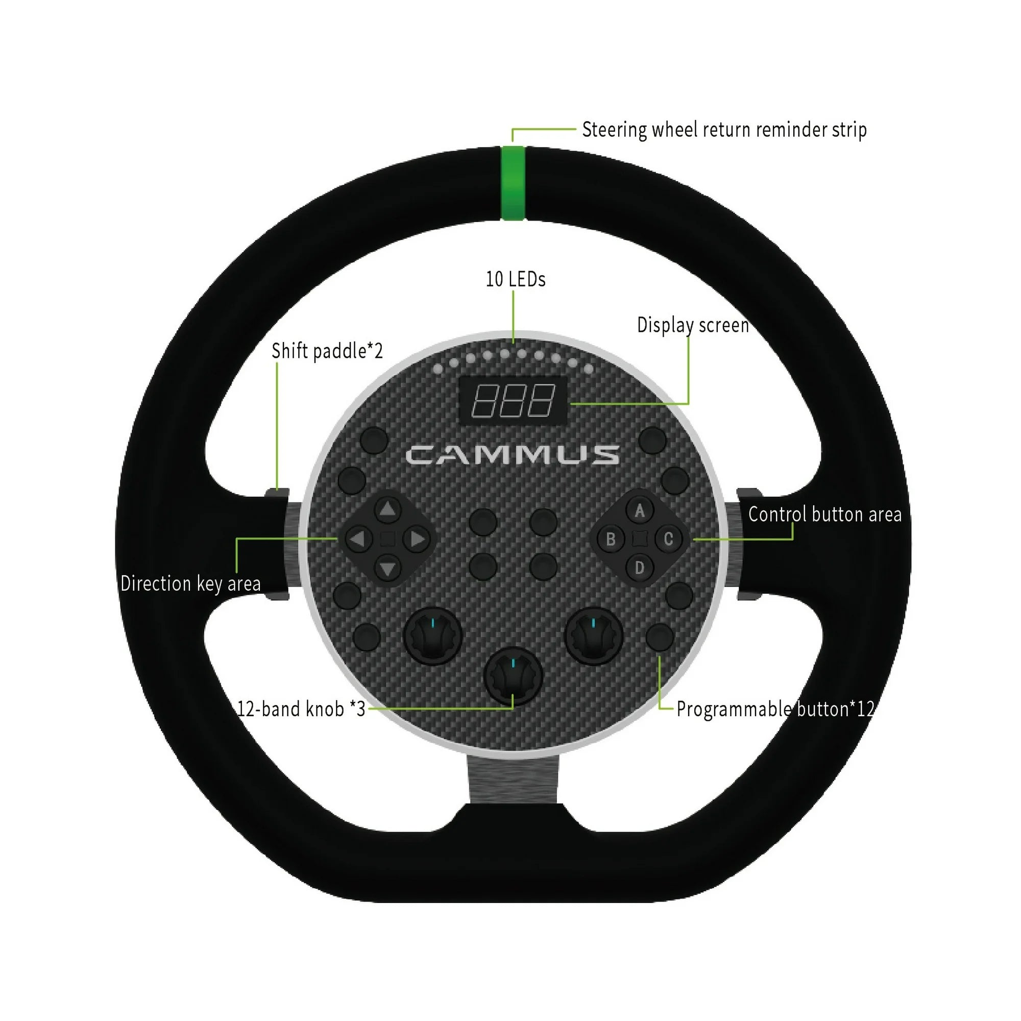 CAMMUS C5 Bundle, PC Gaming Racing Wheel(new)