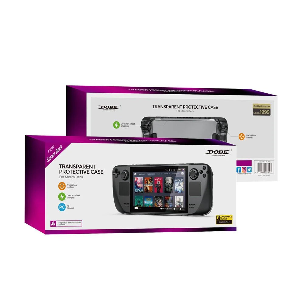 steam deck black hardshell case by dobe